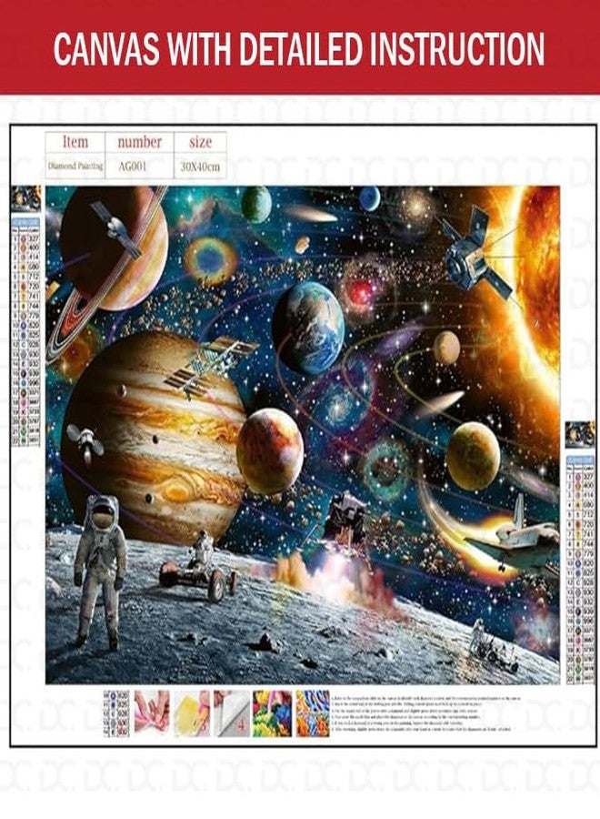 DIAMOND CRAFTZ Diamond Painting Kits, 5D Diamond Paint for Adults and Kids with Diamond Art Painting Kits, Perfect for Home Decoration and Room Wall Decor (35x40cm)-Space - Image 2
